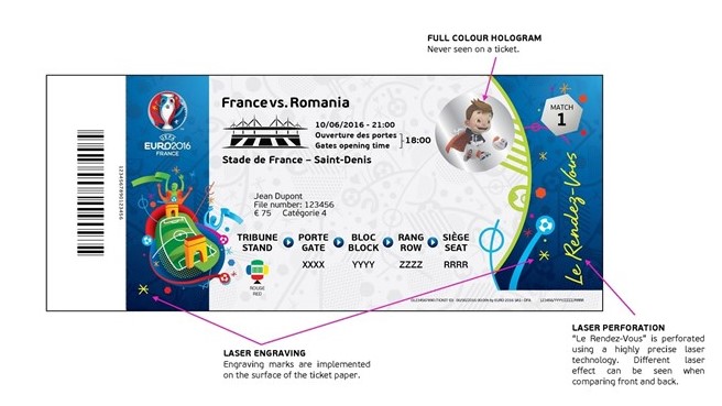 УЕФА представил билеты на Евро-2016