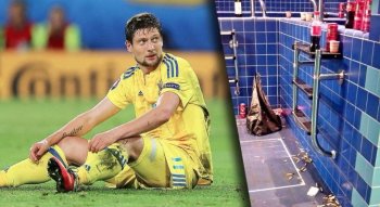 Вild: В раздевалке сборной Украины после матча остались окурки и бутылки с вином