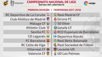 В 1-ом туре Примеры Испании-2017/18 "Реал" сыграет с "Депортиво", а "Барселона" - "Бетисом"