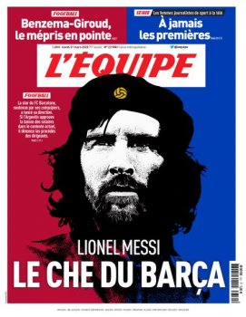 Французское издание L’Equipe поместило Месси на обложку, сравнив его с Че Геварой (фото)